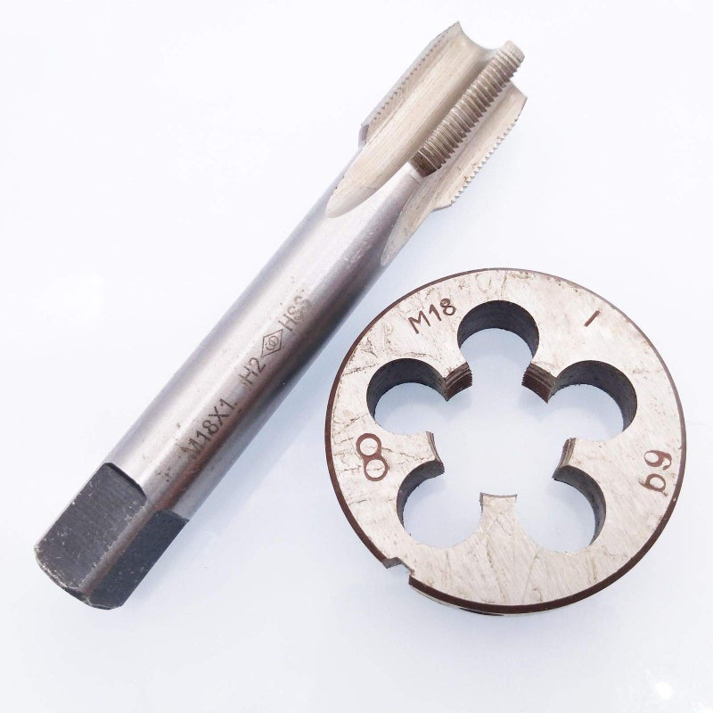 Yodaoke HSS M18 x 1mm Tap and M18 x 1.0mm Die Metric Thread Right Hand - Image 3